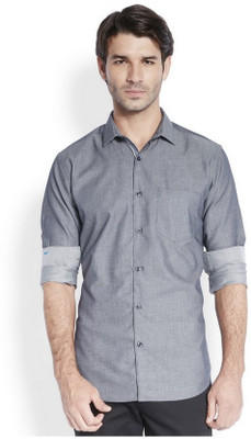 

Park Avenue Men's Solid Casual Dark Blue Shirt