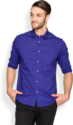 

ColorPlus Men's Solid Casual Blue Shirt, Purple