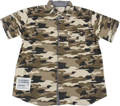 

Gini & Jony Boys Printed Casual Black, Beige, Brown Shirt, 1113