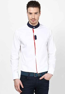 

Dazzio Men's Solid Casual Multicolor Shirt, White