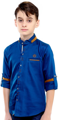 

MashUp Boys Solid Party Blue Shirt