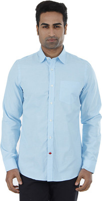 

London Fog Men' Solid Casual Blue Shirt, Turq