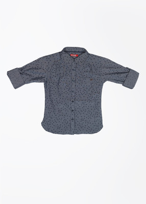 

Gini & Jony Girls Printed Casual Blue Shirt