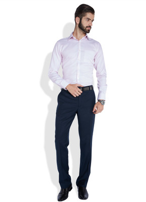 

Park Avenue Men's Solid Formal Pink Shirt