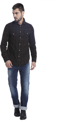 

Jack & Jones Men's Solid Casual Brown Shirt, Chocolate chip