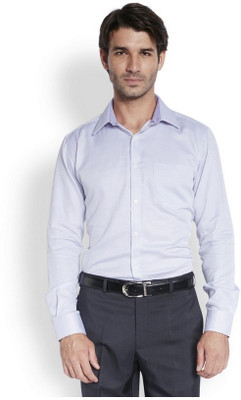 

Park Avenue Men's Solid Casual Purple Shirt