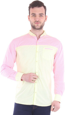 

Fifty Two Men's Striped Casual Pink Shirt