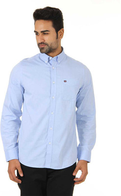 

London Fog Men's Solid Casual Light Blue Shirt