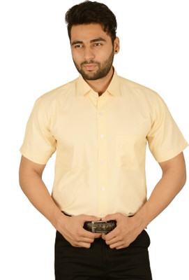 

Studio Nexx Men's Solid Formal Yellow Shirt