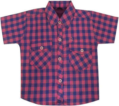

Fashionitz Girls Striped Casual Pink Shirt
