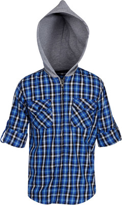 

Life by Shoppers Stop Boys Checkered Casual Blue Shirt