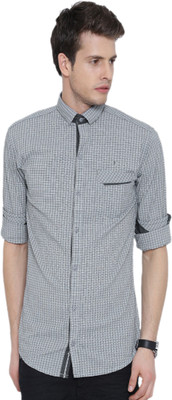 

Fifty Two Men's Striped Casual Black Shirt