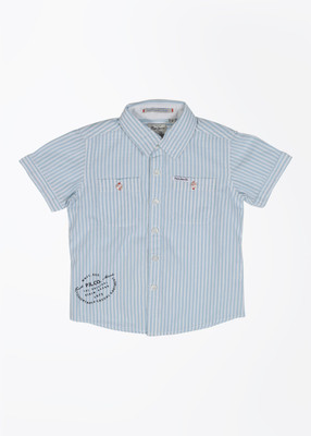 

Pepe Jeans Boys Striped Casual White, Blue Shirt