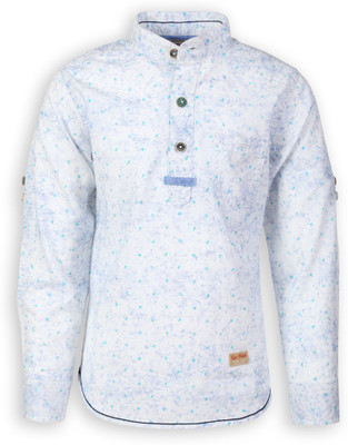 

Lilliput Boy's Printed Casual White Shirt