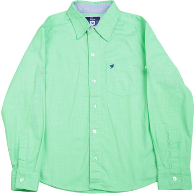 

612 League Boys Solid Casual Green Shirt, Light green