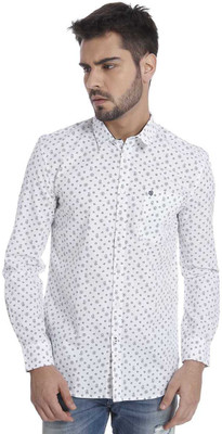 

Jack & Jones Men's Printed Casual White Shirt