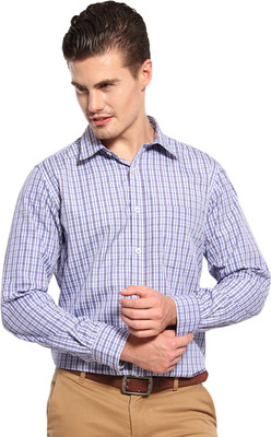 FX Jeans Co Men Checkered Formal Brown Shirt