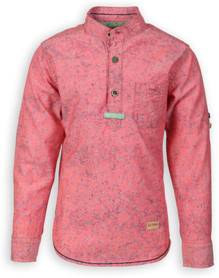 

Lilliput Boy's Printed Casual Multicolor Shirt, Peach