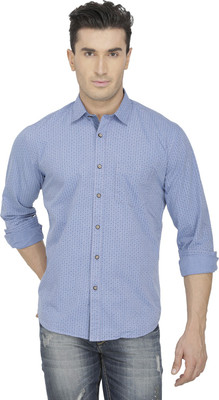 

Spaky Men' Printed Casual Blue Shirt, Sky blue