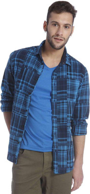 

Jack & Jones Men's Checkered Casual Shirt, Directoire blue