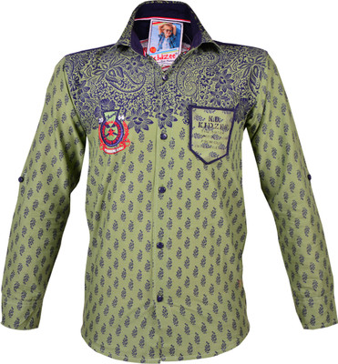 

Kidzee Boys Printed Casual Green Shirt