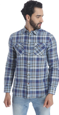 

Jack & Jones Men's Checkered Casual Blue, Green Shirt