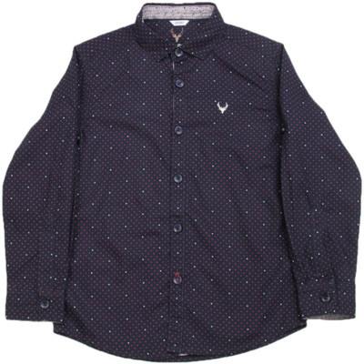 

Allen Solly Junior Boys Printed Casual Dark Blue Shirt, Navy