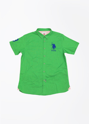 

U.S. Polo Assn Boys Solid Casual Green Shirt, Me. green