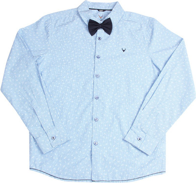 

Allen Solly Junior Boys Printed Casual Light Blue Shirt, Sky blue