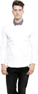 NFC Men Solid Casual White Shirt
