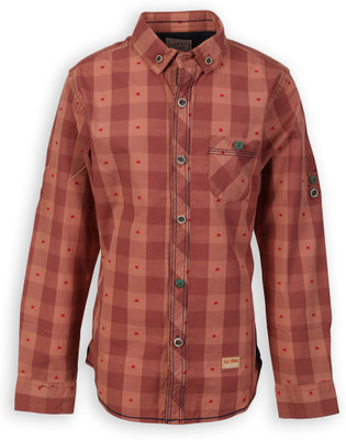 

Lilliput Boy's Self Design Casual Brown Shirt