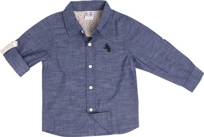 

Wow Mom Boys Checkered Casual Dark Blue Shirt, Navy