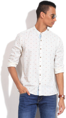

United Colors of Benetton. Men's Self Design Casual White Shirt, 901