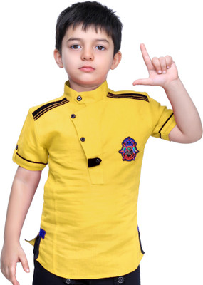 

Bad Boys Boys Solid Casual Yellow Shirt