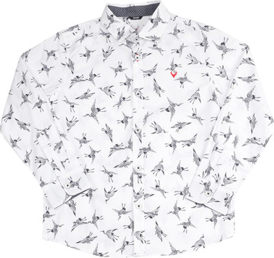 

Allen Solly Junior Boys Printed Casual White Shirt