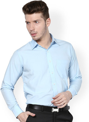 Protext Men Solid Formal Blue Shirt Protext Men Solid Formal Blue Shirt