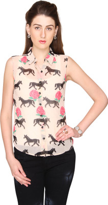 Bedazzle Women's Printed Casual Multicolor Shirt available at flipkart for Rs.299