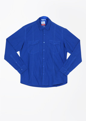 

John Players Men's Solid Casual Blue Shirt, 1a2