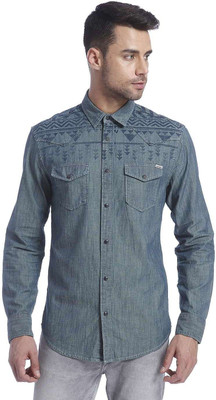 

Jack & Jones Men's Solid Casual Light Blue Shirt, Light grey denim