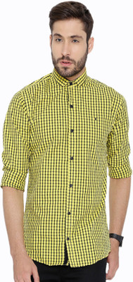

Fifty Two Men's Checkered Casual Yellow Shirt
