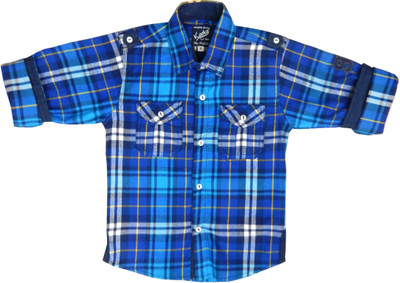 Kooka Boys Checkered Casual Blue Shirt Kooka Boys Checkered Casual Blue Shirt