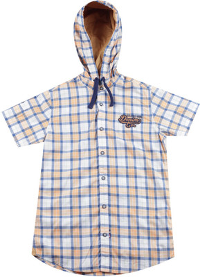 

US Polo Kids Boys Checkered Casual Blue Shirt, Lt. yellow
