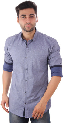 

Studio Nexx Men's Printed Casual Blue Shirt