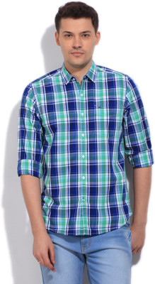 

Lee Men's Checkered Casual Green, Blue Shirt