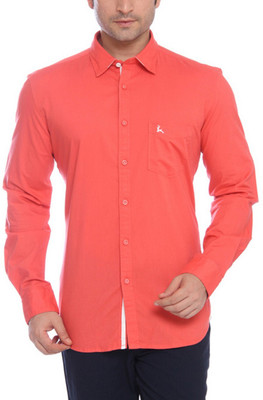 

Parx Men's Solid Formal Orange Shirt