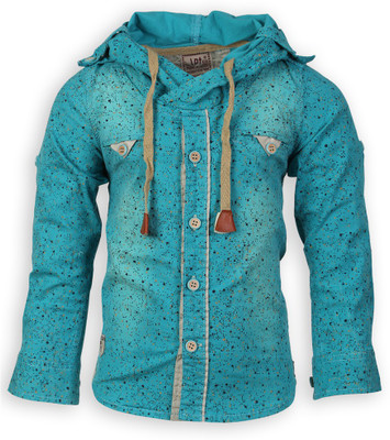 

Lilliput Boy's Printed Casual Blue Shirt, Turquoise