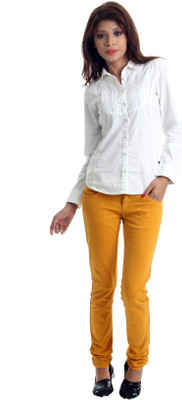 

Wrangler Women's Solid Casual White Shirt
