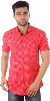

Studio Nexx Men's Printed Casual Red Shirt
