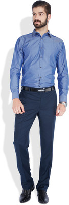 

Park Avenue Men's Solid Formal Blue Shirt