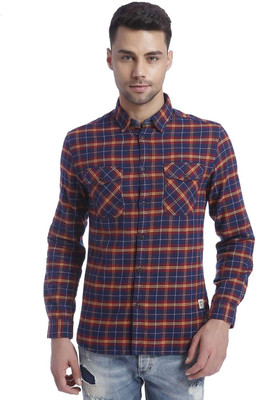 

Jack & Jones Men's Checkered Casual Red Shirt, Burgundy